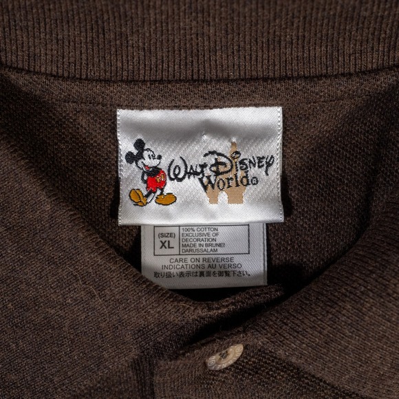 Vintage Walt Disney World Shirt Polo XL Brown Tiger Short Sleeve - Picture 3 of 8